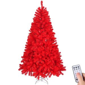 Albero di Natale Artificiale Pre-Illuminato Personalizzabile 6 Piedi, Pino Articolato con 800 Rami e 300 Luci, Telecomando, Decorazione Natalizia - Product Image 4