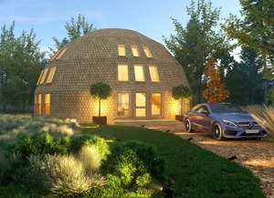 Kit de Estructura de Domo MOON HOUSE de 45' de Diámetro, 2345 pies cuadrados, Prefabricado en Madera + Envío Gratis - Product Image 4