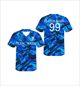 Camiseta de Béisbol Personalizada, Negra, Blanca, Camuflaje, Sublimada, Cuello en V, Manga Corta, Secado Rápido, Poliéster, para Hombre Adulto, Todas las Temporadas - Product Image 6