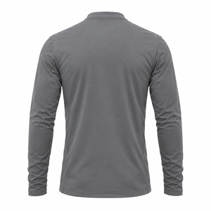 Gray Full Zip Cycling Jersey Long Sleeve <b>Bike</b> Jacket Breathable Sports <b>Training</b> Top Custom Logo - Product Image 4