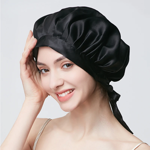 Silk Hair <b>Bonnet</b> For Women Sleeping Cap Luxury Natual Silk Sleep Cap Night <b>Bonnet</b> Cap Hair Protection Turban Head Wrap - Product Image 4