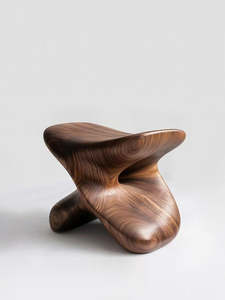 Table console en bois massif faite à la main, table d'appoint moderne pour salon, meuble sculptural, plateau de table pour appartement, hôtel, usage intérieur - Product Image 1