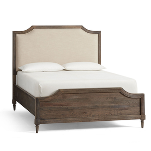 Cama Queen Tradicional con Cabecera Tapizada, Estructura de Madera Sólida, Diseño Suave - Product Image 4