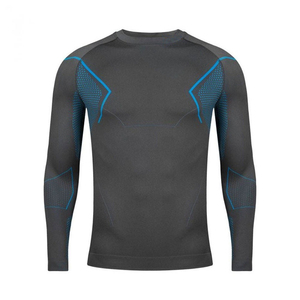 <b>Top</b> Trending Winter Printed Skin Fitted <b>Compression</b> Tracksuit <b>Men</b> Breathable Long Sleeve Sportswear Elastic Waist Two Piece Gym - Product Image 3