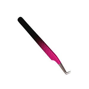 Ensemble de pinces à cils pour extensions de cils, en acier inoxydable, antistatiques, pointe à 90 degrés, texture lisse, pinces à cils professionnelles - Product Image 2