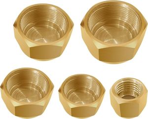 Bouchon de tuyau en laiton 1 pouce NPT fileté femelle – Bouchon d'extrémité en laiton robuste pour raccords de tuyauterie – Résistant à la corrosion, étanche, pour l'eau - Product Image 4