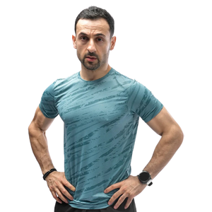 T-shirt de performance athlétique pour homme, séchage rapide, respirant, extensible dans les 4 sens, coutures surjetées, vêtements de sport pour la course à pied et l'entraînement en salle de sport - Product Image 1