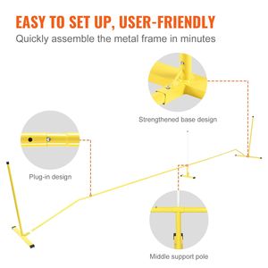 Sistema di Rete da Pickleball Portatile da 22 Piedi, Dimensioni Regolamentari, per Esterni, Resistente alle Intemperie, con Telaio in Metallo Stabile e Robusto, Attrezzatura da Pickleball in PE Resistente - Product Image 6