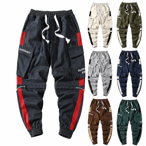 Nuevos Pantalones Cargo Deportivos Casuales para Hombre, Cintura Media, Corte Holgado, Estilo Veraniego, Rectos, con Múltiples Bolsillos, Botones, Impermeables - Product Image 4
