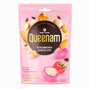 Venta al por mayor de fábrica: Dragees de chocolate de 150 g con fresa, almendras y nueces de macadamia, HALAL, OEM/ODM, ¡Gran oferta a buen precio! - Product Image 1
