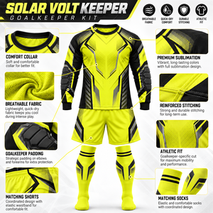 Conjunto de Uniforme de Portero de Fútbol Personalizado, Equipación de Portero con Manga Larga Acolchada, Proveedor Mayorista - Product Image 6