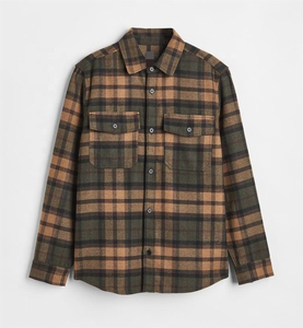 High Quality <b>Winter</b> <b>Mens</b> Plaid Flannel Streetwear <b>Shirt</b> Jacket Hooded Thermal Fleece with Front Logo - Product Image 6