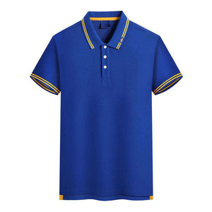 Camiseta Deportiva de Punto 100% Algodón para Hombre, Estilo Golf, Antiarrugas, Teñida con Hilo, con Patrón Sólido, Tipo Polo para Hombres de Negocios - Product Image 3