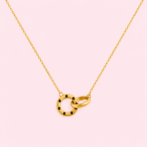 18K Gold Plated 925 Silver <b>Interlocking</b> Circle Pendant <b>Necklace</b> Geometric Link Chain for Women Gift Party Jewelry - Product Image 2