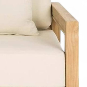 Chaises de patio d'extérieur de style moderne, rembourrées, avec finition naturelle et en bois de teck, pour la maison, l'hôtel, la villa, meubles - Product Image 6