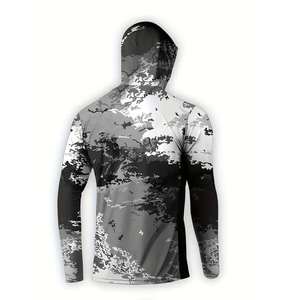Sweat à capuche respirant et anti-humidité 100 % polyester personnalisable par sublimation pour hommes et femmes, idéal pour la pêche, la randonnée et les voyages - Product Image 5
