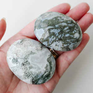 Piedra de meditación Reiki de ágata de árbol Natural tallada al por mayor, piedra de piedras preciosas semipreciosas de estilo Feng Shui, artesanía para curación de bolsillo - Product Image 5