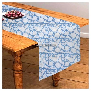 Buy Indian Floral Hand Block Printed 100% Pure Cotton Cloth <b>Table</b> <b>Runner</b> For Wedding <b>Table</b> Decor For Wedding Events Home Decor - Product Image 6