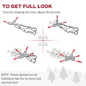 Albero di Natale Sottile a 6 Rami con 390 Punte Realistiche, Albero di Natale Artificiale a Matita con Supporto in Plastica Nero - Product Image 5
