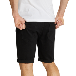 Shorts en jean pour hommes, tissu denim respirant, décontracté, été, vente en gros, personnalisable, coton tissé, taille mi-haute, jambe large - Product Image 4