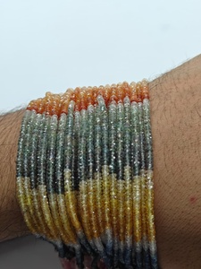 Perles Rondelles Multicolores Facettées en Saphir 2026, de 2mm à 3mm, Couleurs Mixtes, pour Colliers Perlés et Occasions Cadeaux - Product Image 4