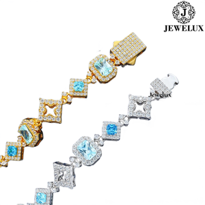 Premium Style Moissanite Tennis <b>Bracelet</b> for Unisex Continuous Sparkle Stones Gold/<b>Silver</b> Plated IGI Certified Wedding Gift - Product Image 1