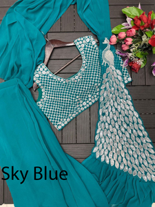 Compra de Saris en Línea para Mujeres en India - Saris de la India - Ropa Étnica - Sari Completamente Cosido - Product Image 4