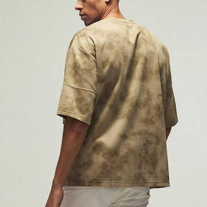 T-shirt Homme Oversize Effet Délavé Coupe Décontractée Coton Premium Épais Finition Sun Fade Style Décontracté Streetwear Mode Quotidienne Uni - Product Image 5