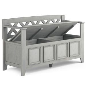 Panca portaoggetti da ingresso Amherst Fog Grey con funzione scarpiera - Product Image 5