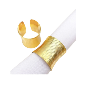Anneaux de serviette en métal élégants en forme de feuille, or, or rose, argent, décoration de table moderne, accessoire de fête, largeur 4,5 cm, design durable - Product Image 3