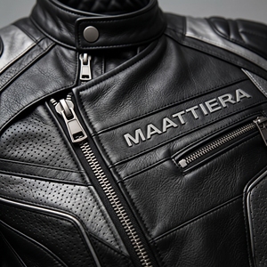 Chaqueta de cuero negra para motocicleta para hombre, chaqueta de motociclista personalizada, estilo de carreras premium, con cremallera, ropa de calle protectora a la moda - Product Image 6