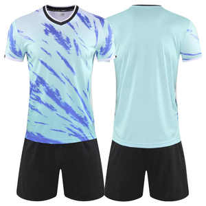 Maillots de football personnalisés avec nom d'équipe et numéro de joueur, sublimés, 100% polyester, anti-transpiration, manches courtes, taille élastique, colorés - Product Image 4