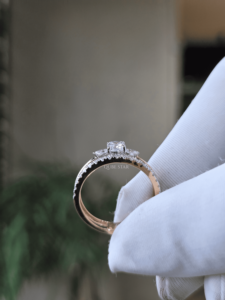 Round Lab Grown Diamond Floral <b>Cluster</b> Open Ring 0.75 Ct Gold Bypass Statement Fine Jewelry Gift for Women - Product Image 3