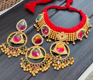 Premium Quality <b>Indian</b> Traditional <b>Necklace</b> <b>Set</b> For Women Beautiful Unique Design For Party Wear, Navratri, Festive Occasions - Product Image 1