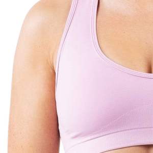 Top Deportivo Corto para Mujer con Logotipo Personalizado, Color Lila Rosado, Cuello Redondo, Sin Costuras, Acanalado, para Entrenamiento, Gimnasio, Ropa Deportiva, Venta al Por Mayor - Product Image 5