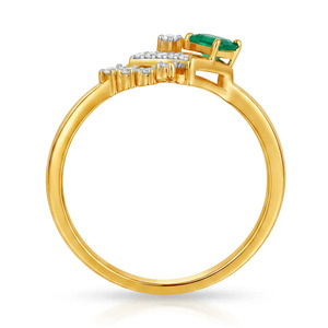 Designer Color <b>Stone</b> Halo Diamond Ring With Fancy Gemstone Center - Product Image 3