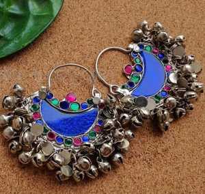 Nuevo y Exclusivo Juego de Aretes Sahara de 2 Piezas Estilo Afgano Antiguo con Bordado Completo de Perlas Gungharo para Bodas y Compromisos, Conjuntos Pakistaníes - Product Image 3