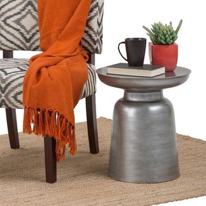 Vero Studio Modern Metal Coffee <b>Table</b> With Round Top Industrial Design Living Room Furniture Handmade Decorative <b>End</b> <b>Table</b> - Product Image 3