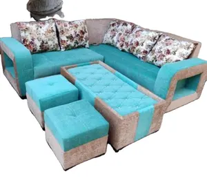 Wedding hotel mobili di lusso soggiorno di alta qualità sedile in pelle bianca divano in legno Set divano di forma personalizzato di design