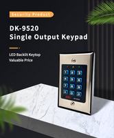 Unidad de Control de Acceso con Teclado Independiente DK-9520 con Salida Única, LED Retroiluminado y Función de Entrada de Código