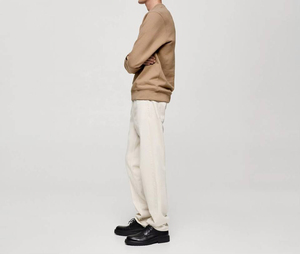 เสื้อสเวตเชิ้ตคอกลมทรงหลวม สีพื้น ผ้าถัก แขนยาวสไตล์มินิมอล ใส่ได้ทั้งชายและหญิง - Product Image 4