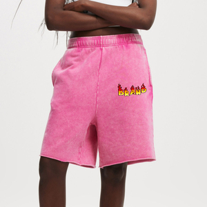 Nouveaux shorts pour femmes à la mode, pantalons à cordon de serrage, taille élastique, en molleton de coton, couleur unie, poches, shorts décontractés pour femmes - Product Image 1