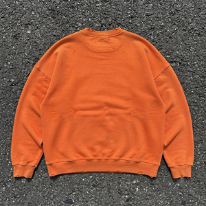 Sweat-shirt en molleton polyester/coton pour homme, vintage, effet vieilli, broderie, impression numérique hiver, 450 g/m², coupe oversize - Product Image 3