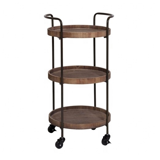 Luxury gold silver metal glass tea wine food catering drinks serving trolley bar cart for hotel restaurant wedding party