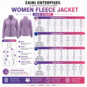 Women Premium 320 GSM Anti Pill Polar Fleece <b>Jacket</b> Full Zip <b>Warm</b> Winter Custom Embroidery Screen Print Woven Patch Logo - Product Image 3
