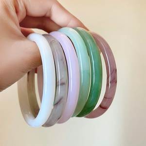 Stylish Resin <b>Bangles</b> Handmade Colorful Statement Jewelry Lightweight Wrist Accessories for Women - Product Image 1