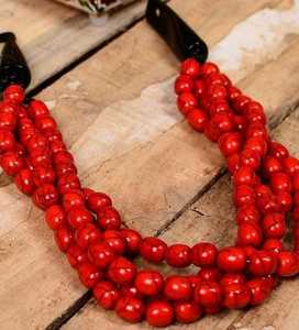 Multilayer <b>Resin</b> Handmade Christian Beaded Necklace Heart Shape Unisex Fashion Jewelry for Party & Wedding - Product Image 1
