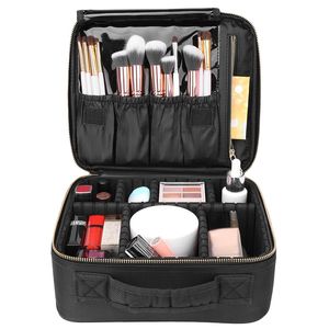 Valigetta Professionale per Trucco Resistente all'Acqua con Cerniera, Ecologica, Formato Piccolo, Nera YF - Product Image 1