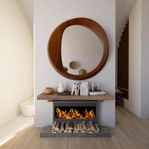 Miroir mural vertical en bois pour dressing, idéal pour la décoration de magasins de vêtements, accessoire de miroir suspendu en gros - Product Image 6