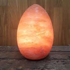 Elegant Egg Shaped Pink Salt <b>Crystal</b> Lamp Natural Craft Wooden Base Night Glow Peaceful Ambience - Product Image 4
